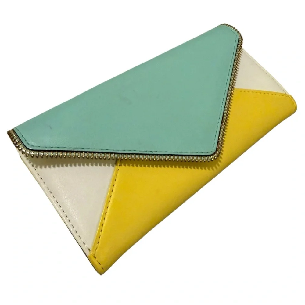 Rebecca Minkoff Oliver Multicolor Genuine Leather Envelope Wallet